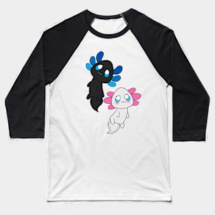 blue and pink axolotl Baseball T-Shirt